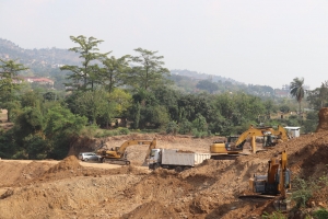 Les travaux de stabilisation des berges de la rivière Ntahangwa vont bon train